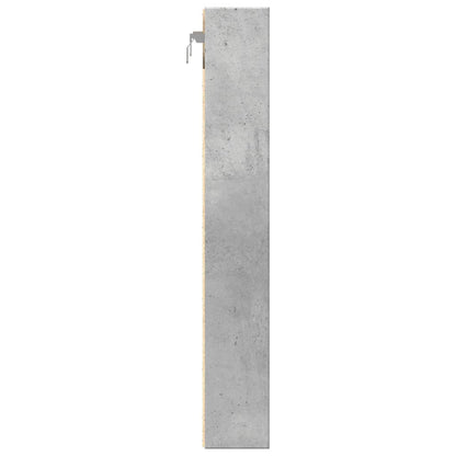 Armoire à vitrine gris béton 60x8,5x58 cm bois d'ingénierie