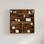 Armoire à vitrine chêne fumé 60x8,5x58 cm bois d'ingénierie