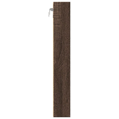 Armoire à vitrine chêne marron 60x8,5x58 cm bois d'ingénierie