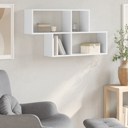 Étagère murale blanc 100x20x53 cm bois d'ingénierie