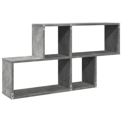 Étagère murale gris béton 100x20x53 cm bois d'ingénierie