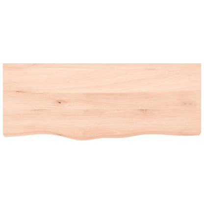 Étagère de vasque murale acier et bois de chêne massif