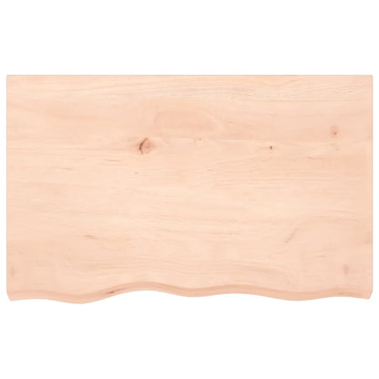 Étagère de vasque murale acier et bois de chêne massif