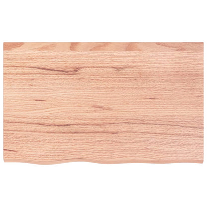 Étagère de vasque murale acier et bois de chêne massif