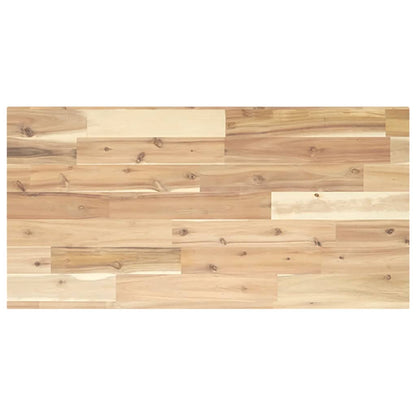 Étagère de vasque murale acier et bois massif d'acacia