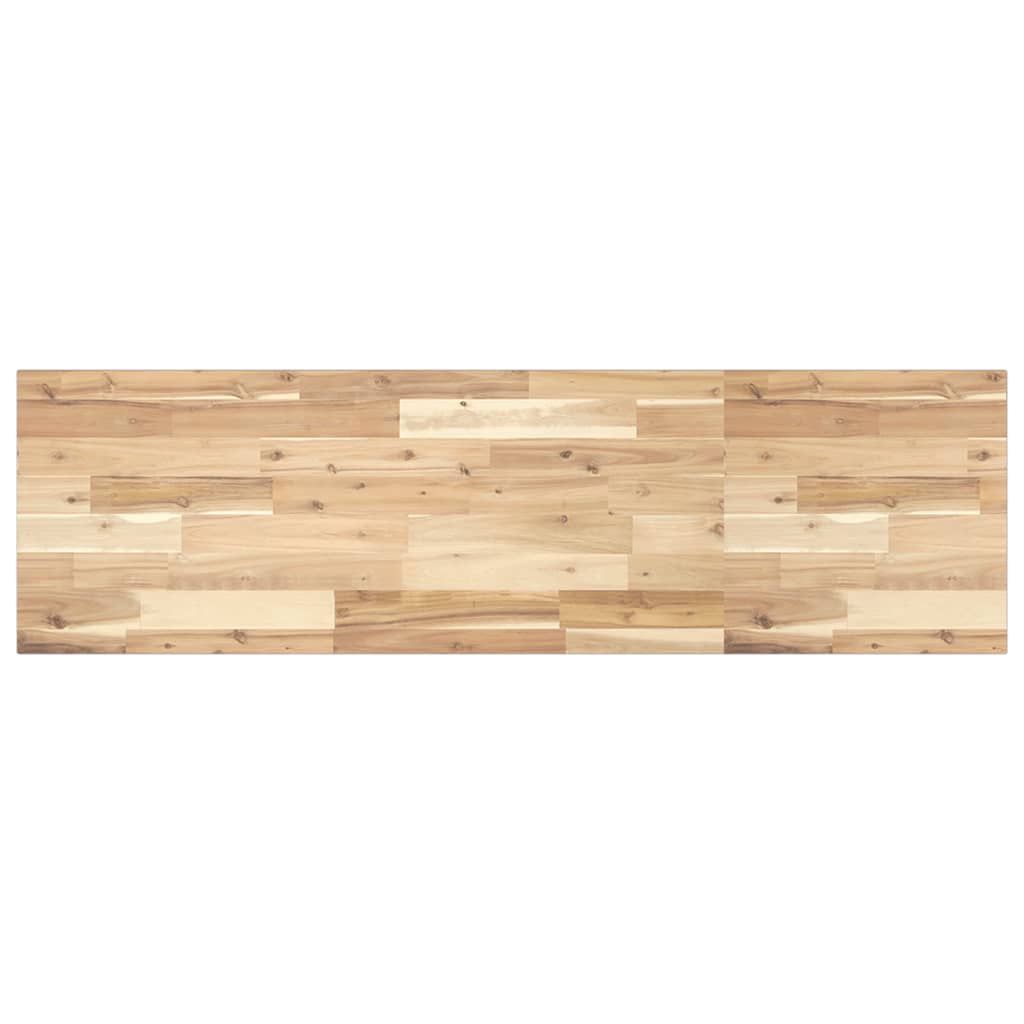 Étagère de vasque murale acier et bois massif d'acacia