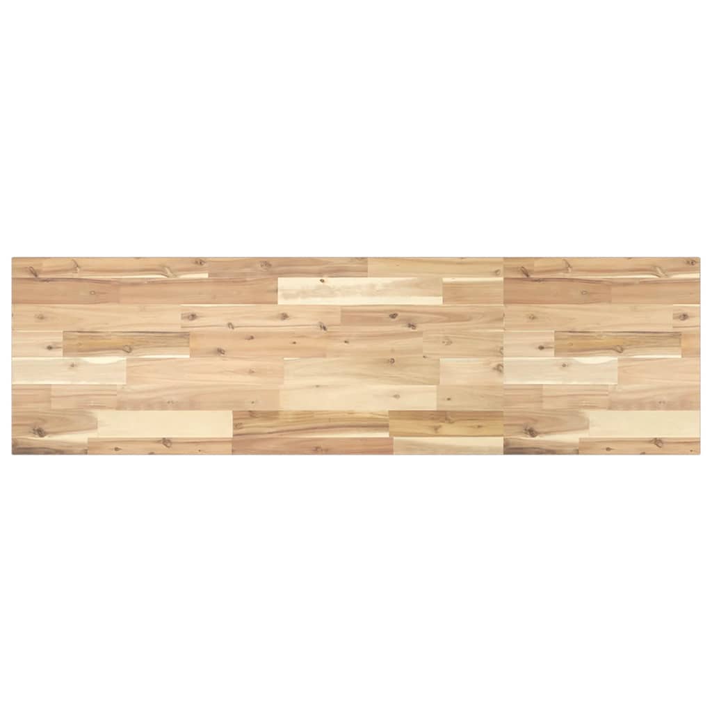 Étagère de vasque murale acier et bois massif d'acacia