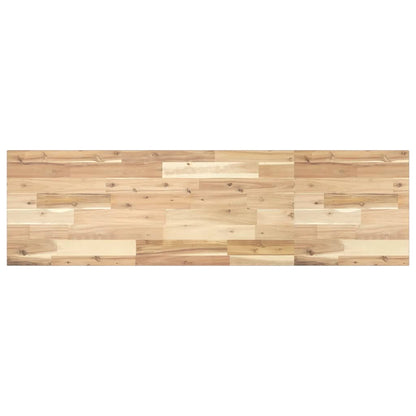 Étagère de vasque murale acier et bois massif d'acacia