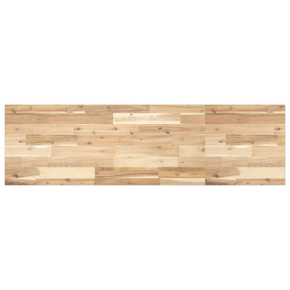 Étagère de vasque murale acier et bois massif d'acacia