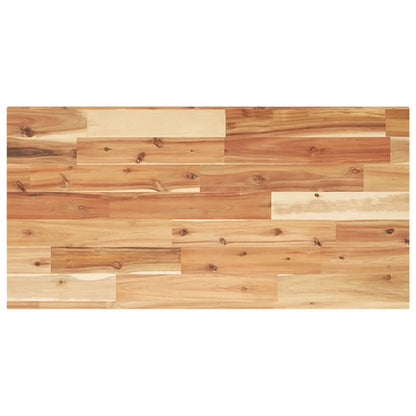 Étagère de vasque murale acier et bois massif d'acacia