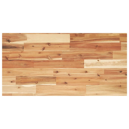 Étagère de vasque murale acier et bois massif d'acacia