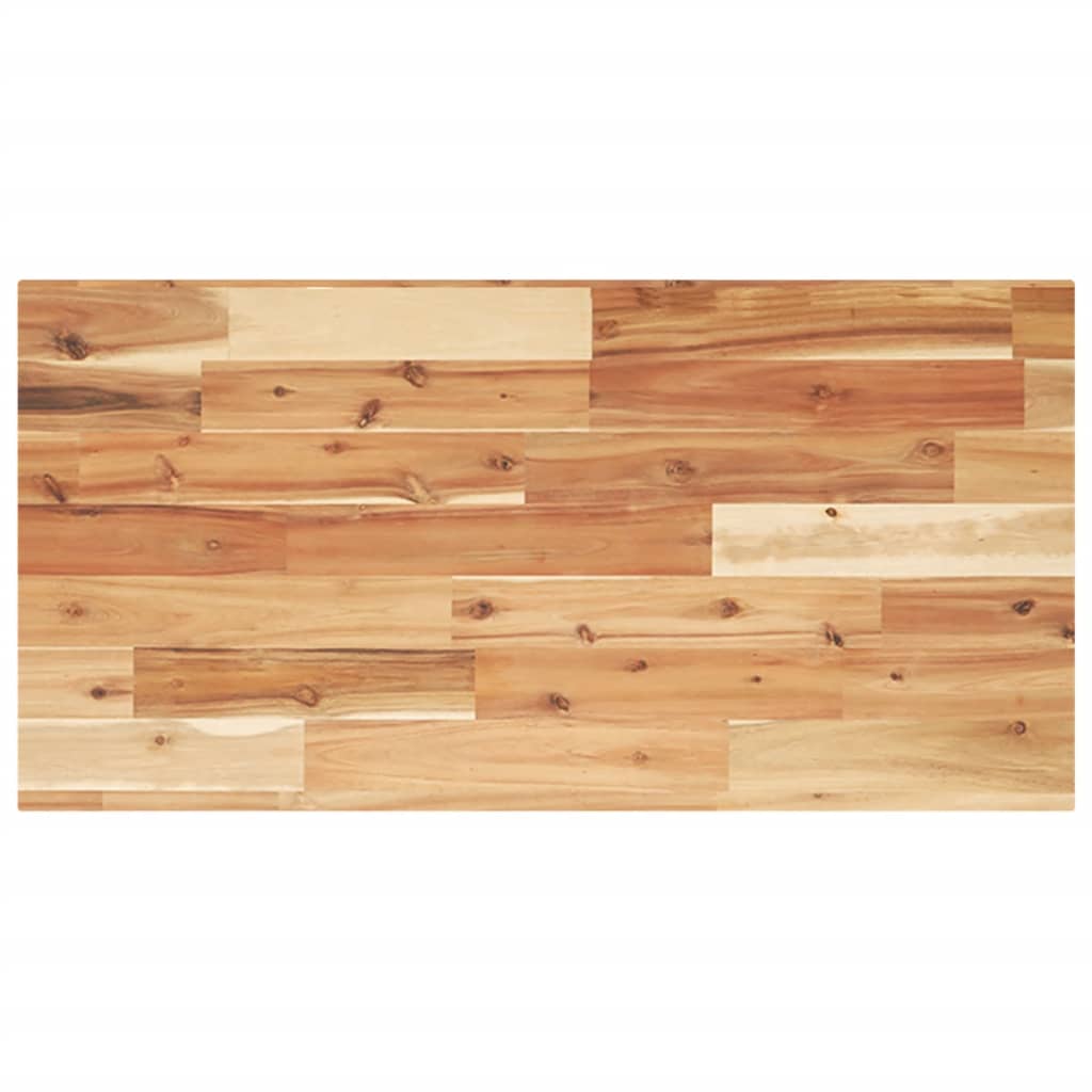 Étagère de vasque murale acier et bois massif d'acacia