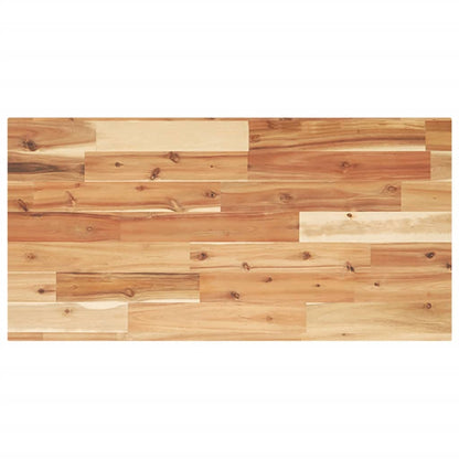 Étagère de vasque murale acier et bois massif d'acacia