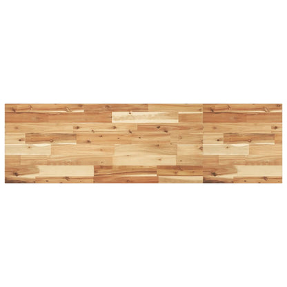 Étagère de vasque murale acier et bois massif d'acacia