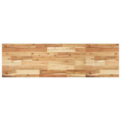 Étagère de vasque murale acier et bois massif d'acacia