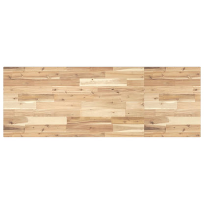Étagère de vasque murale acier et bois massif d'acacia