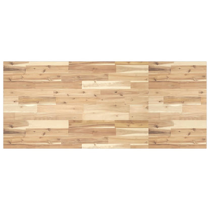 Étagère de vasque murale acier et bois massif d'acacia