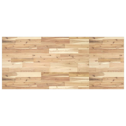 Étagère de vasque murale acier et bois massif d'acacia