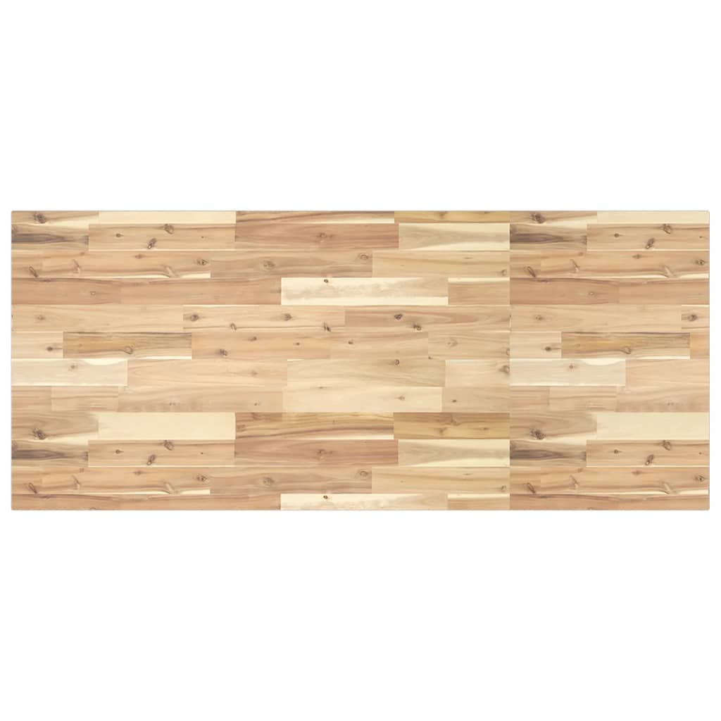 Étagère de vasque murale acier et bois massif d'acacia