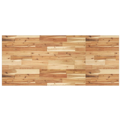 Étagère de vasque murale acier et bois massif d'acacia