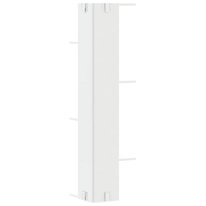 Étagère d'angle murale blanc 36,5x36,5x140 cm bois d'ingénierie