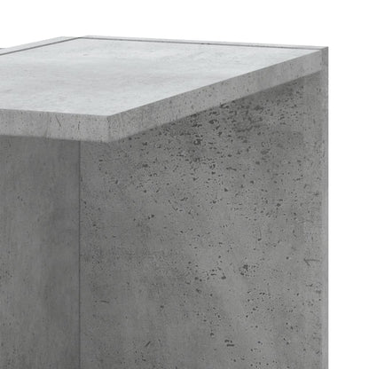 Étagère d'angle murale gris béton bois d'ingénierie
