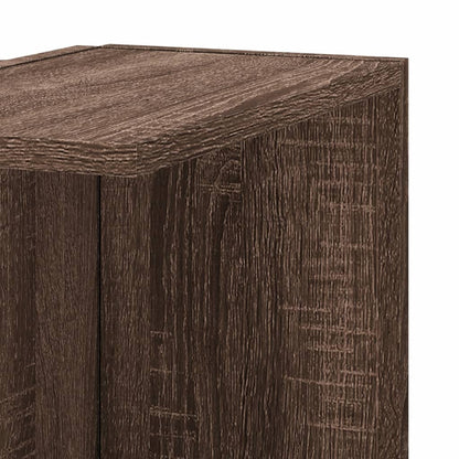 Étagère d'angle murale chêne marron bois d'ingénierie