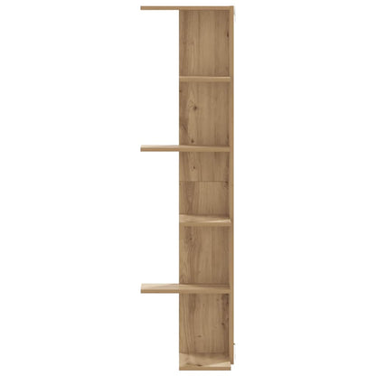 Étagère d'angle murale chêne artisanal bois d'ingénierie