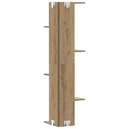 Étagère d'angle murale chêne artisanal bois d'ingénierie