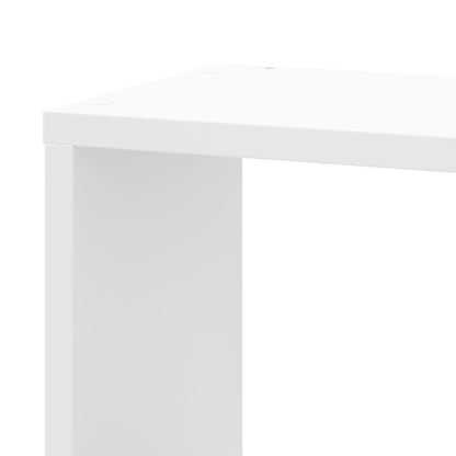 Étagère d'angle murale blanc 45x45x147 cm bois d'ingénierie