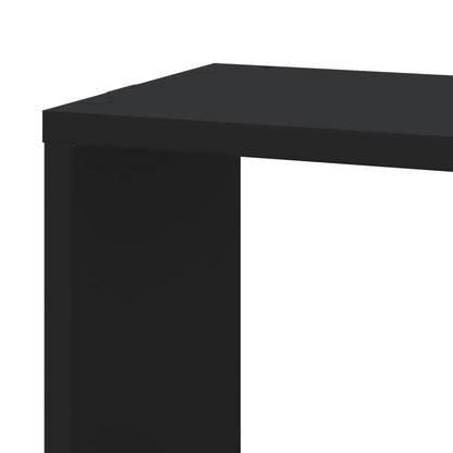 Étagère murale d'angle noir 45x45x147 cm bois d'ingénierie