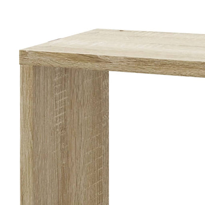 Étagère d'angle murale chêne sonoma 45x45x147cm bois ingénierie
