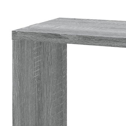 Étagère d'angle murale sonoma gris 45x45x147cm bois ingénierie