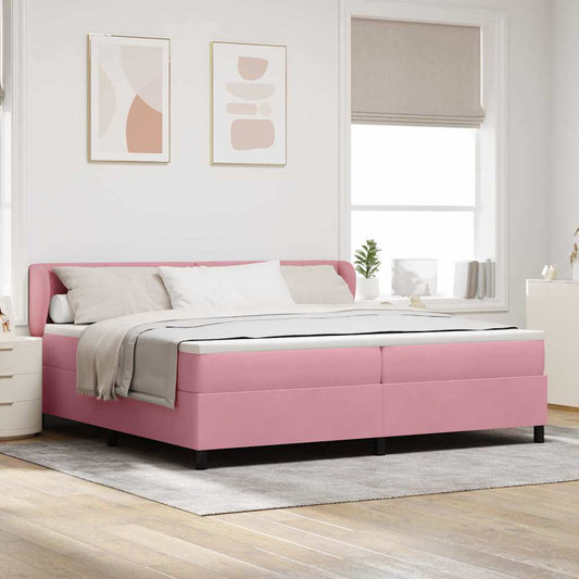 Lit à ressorts avec matelas gris foncé 80x200 cm en velours