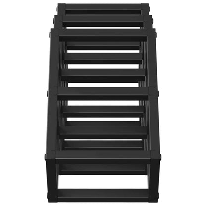 Étagère à vin Noir 63 x 16.5 x 25 cm Acier enduit de poudre