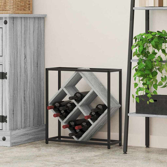 Étagère à vin Gris 51 x 18 x 52,5 cm Bois d'ingénierie