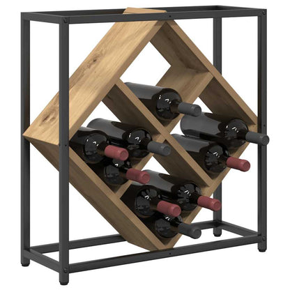 Étagère à vin chêne artisanal 51 x 18 x 52,5 cm