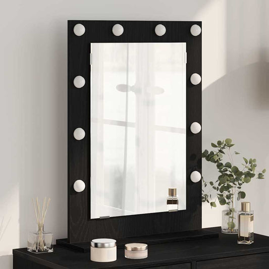 Miroir de vanité avec miroir Chêne noir 70 x 50 x 18 cm