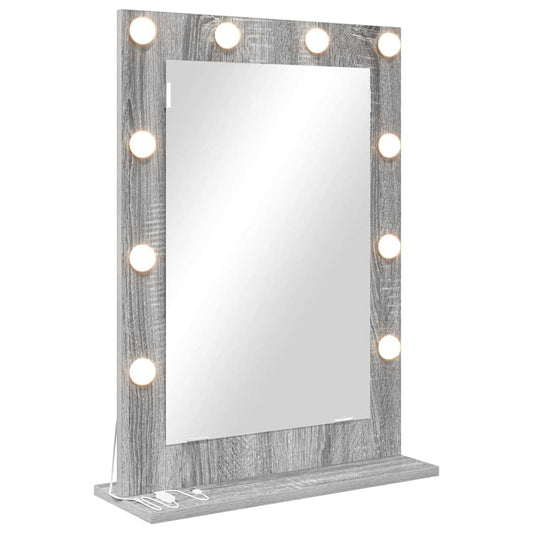 Miroir de vanité avec miroir Gris Sonoma 70 x 50 x 18 cm