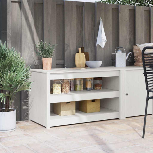 Armoire de cuisine Blanc 106 x 55 x 64 cm Bois de pin massif