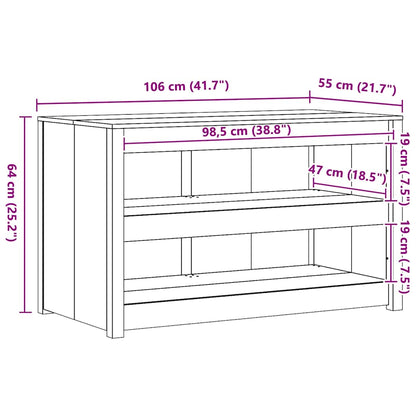 Armoire de cuisine Marron 106 x 55 x 64 cm Bois de pin massif