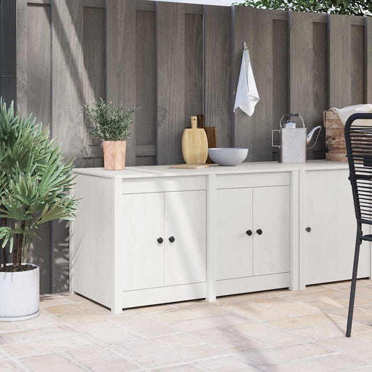 Armoire de cuisine Blanc 106 x 55 x 64 cm Bois de pin massif