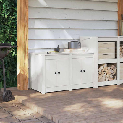 Armoire de cuisine Blanc 106 x 55 x 64 cm Bois de pin massif