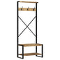 Porte-vêtements 80x40x190 cm bois de manguier massif brut