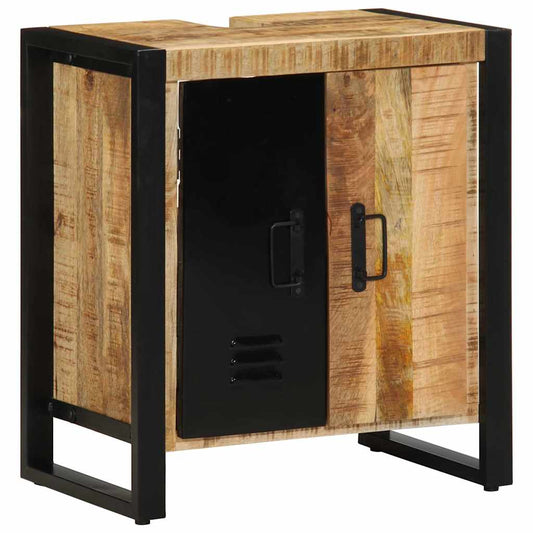 Cabinet de Salle de Bain Marron Bois de manguier massif