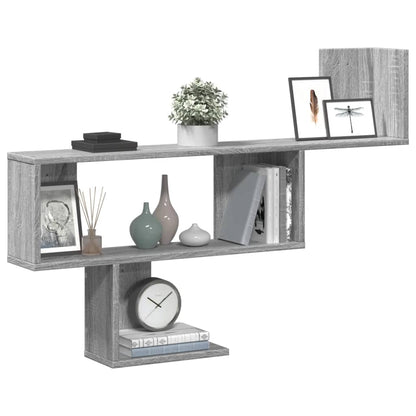 Étagère murale sonoma gris 100x15x70 cm bois ingénierie