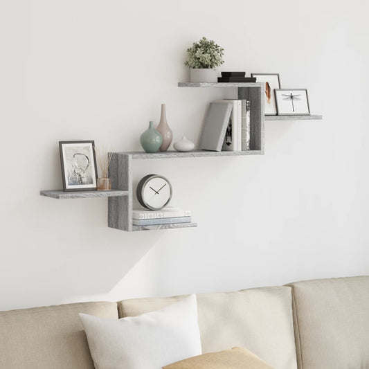 Étagère murale sonoma gris 104x15x49 cm bois ingénierie