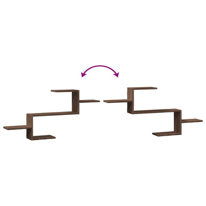 Étagère murale chêne marron 104x15x49 cm bois d'ingénierie
