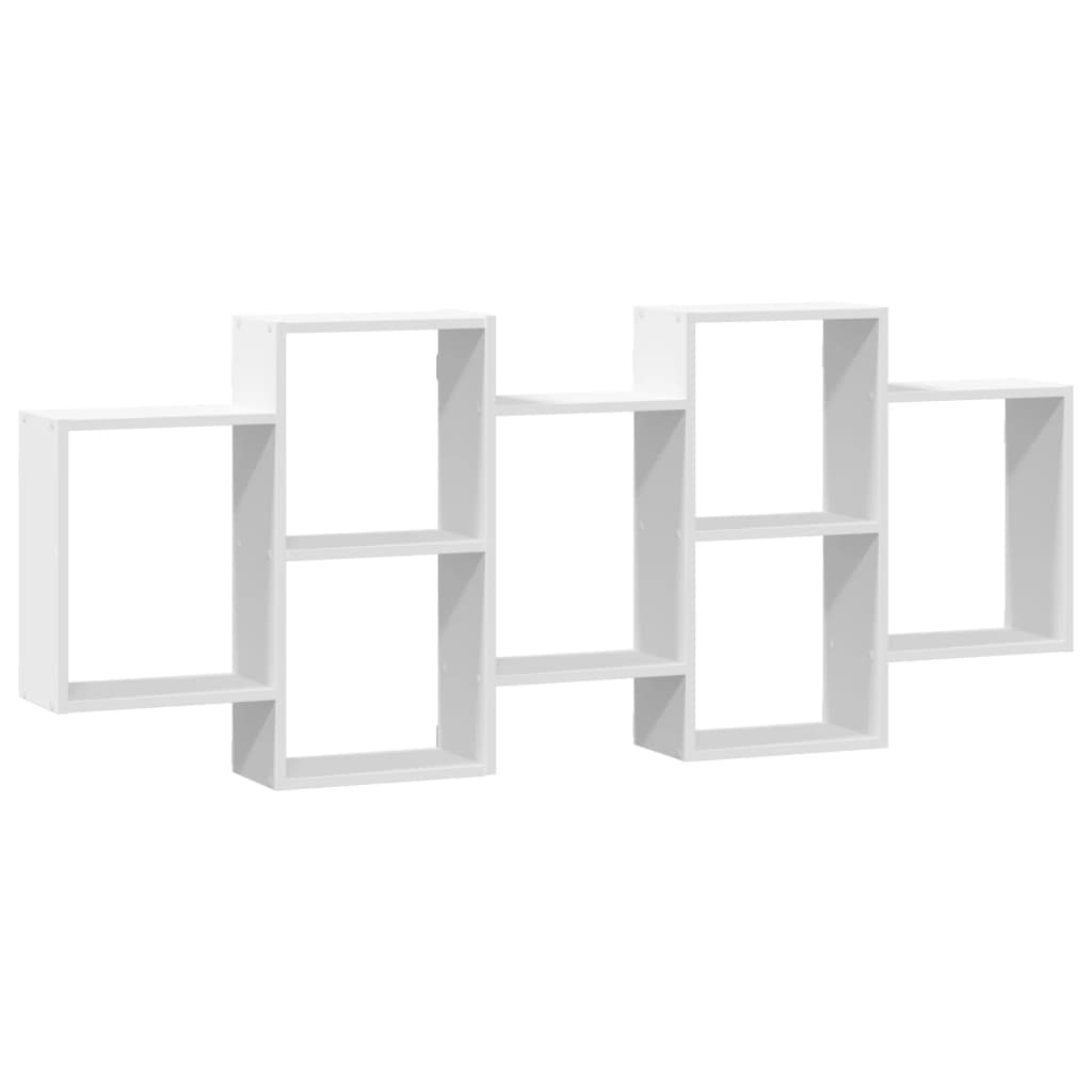 Étagère murale blanc 159x18x65 cm bois d'ingénierie