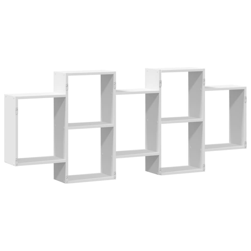 Étagère murale blanc 159x18x65 cm bois d'ingénierie
